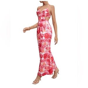 Floral Strapless Maxi Dress